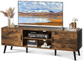 55 Inch TV Stand with Adjustable Shelf and 2 Cabinets X214
