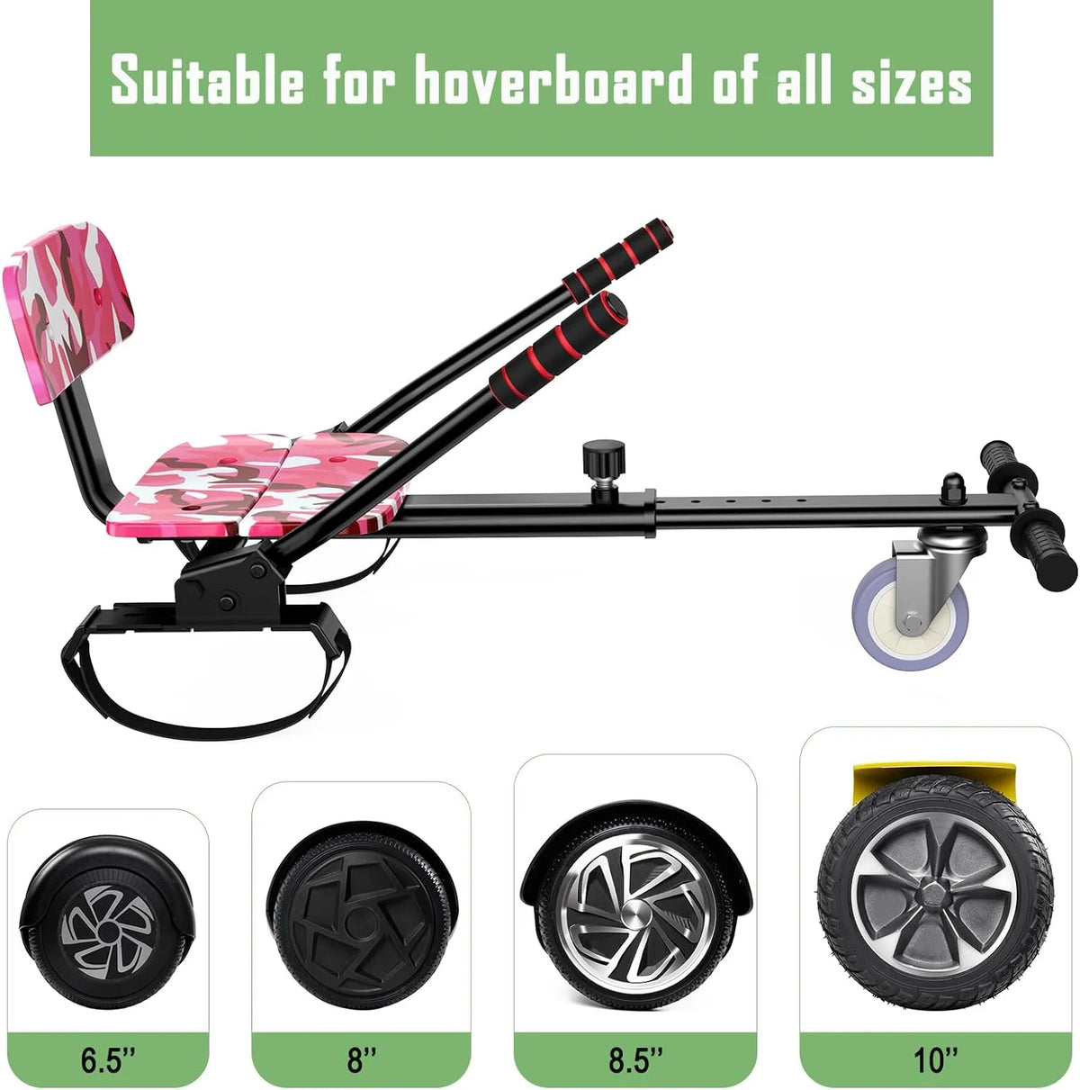 6.5 Two Wheel Self Balancing Scooter with Seat Attachment W500