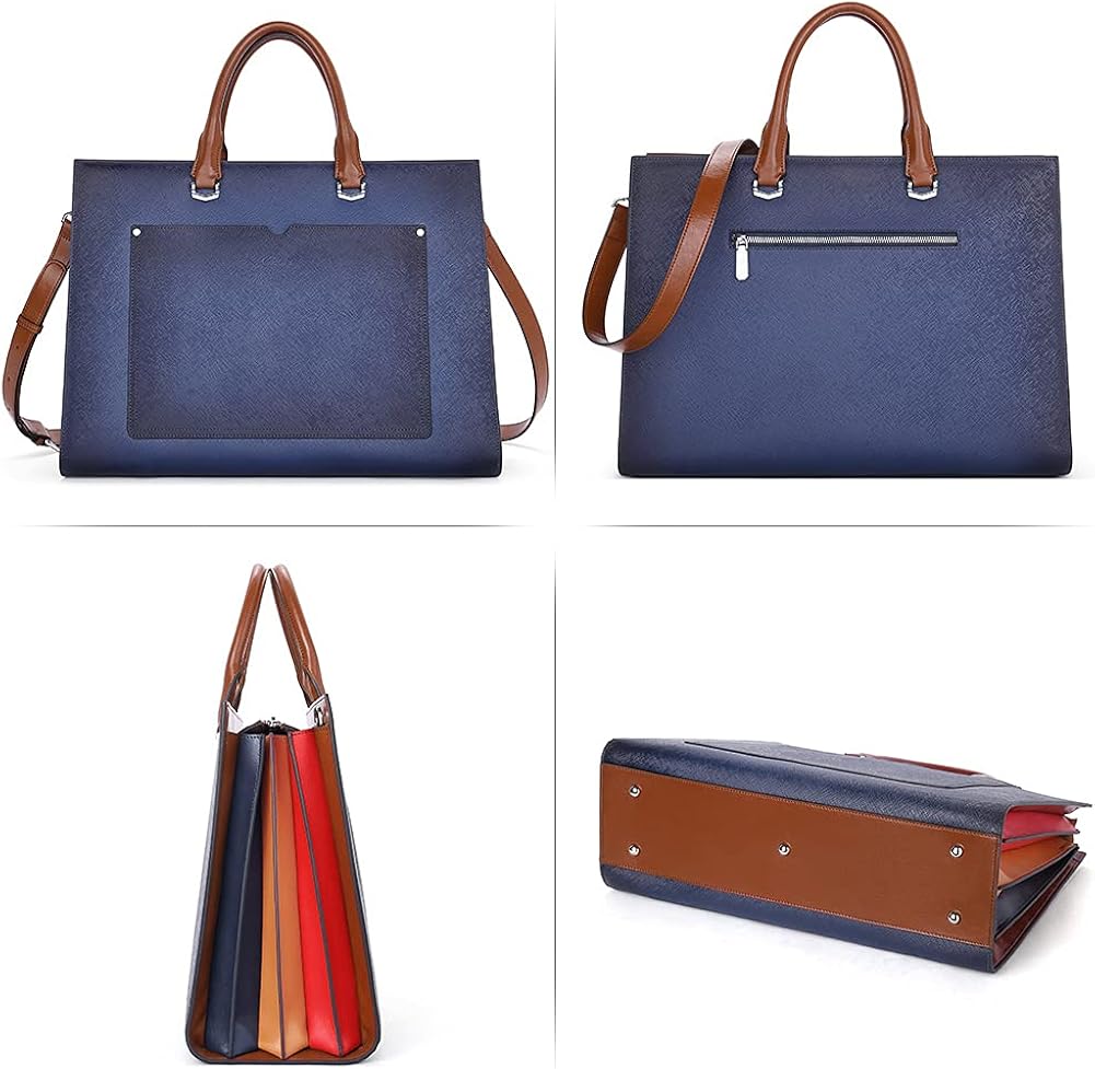 Genuine Leather 15.6 Inch Laptop Shoulder Bag E55849