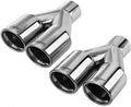 2PCS 2.25 Inlet 3 Outlet 304 Stainless Steel Exhaust Tailpipe Tips K2976