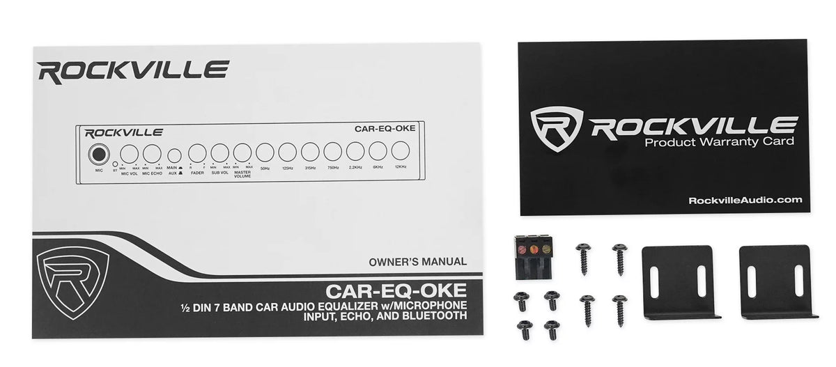 7 Band Car Audio Equalizer with Bluetooth and Mic Input D178