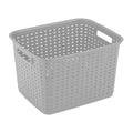 Tall Wicker Weave Plastic Laundry Hamper, 6 Pack T522