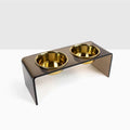 Acrylic Double Bowl Elevated Pet Feeder Y63492