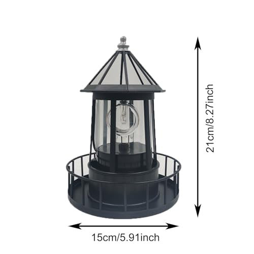 Black IP66 Waterproof Solar LED Lighthouse W84789