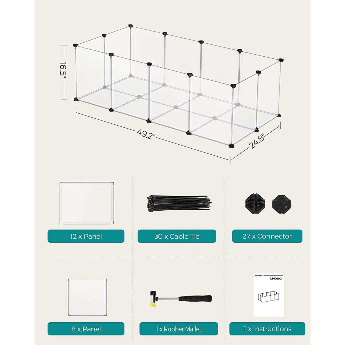 Plastic Pet Playpen with Floor D8381