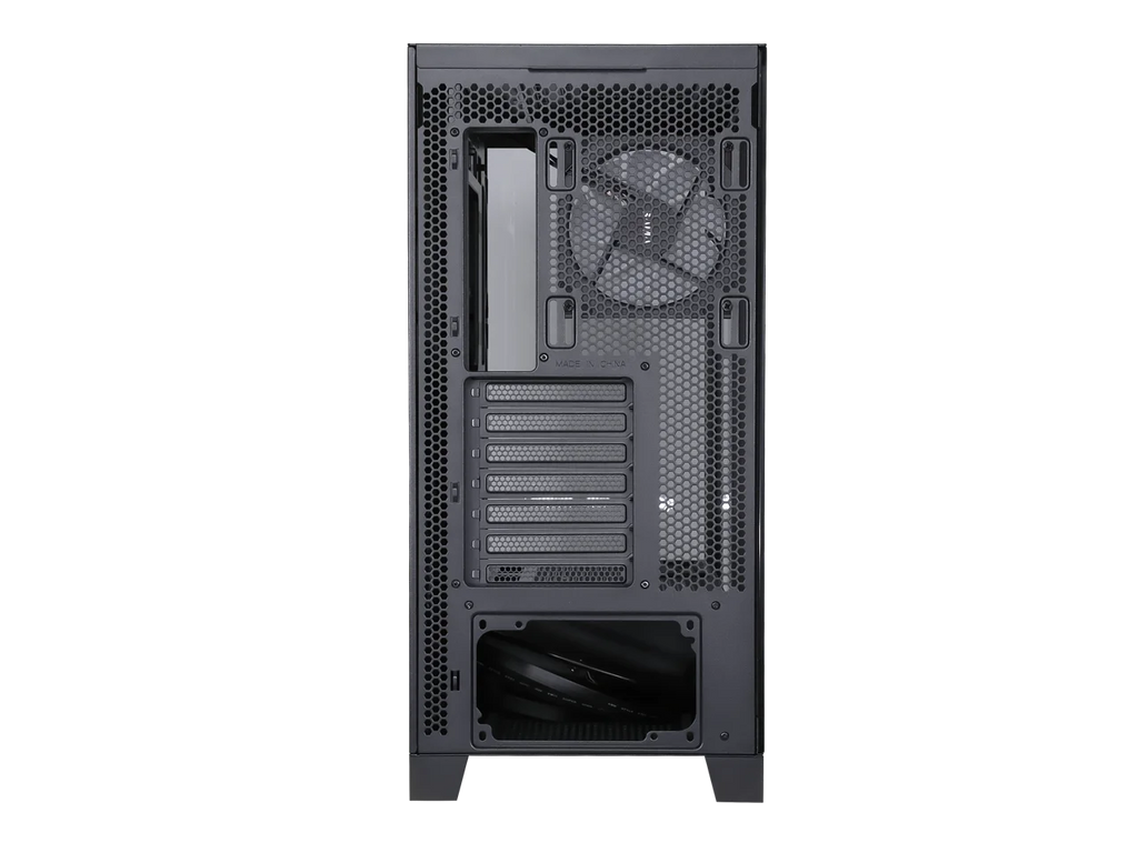 Black Dual USB3.0 and Type C Tempered Glass ATX Mid Tower Gaming Computer Case with 4 x 120mm ARGB Fans A11403