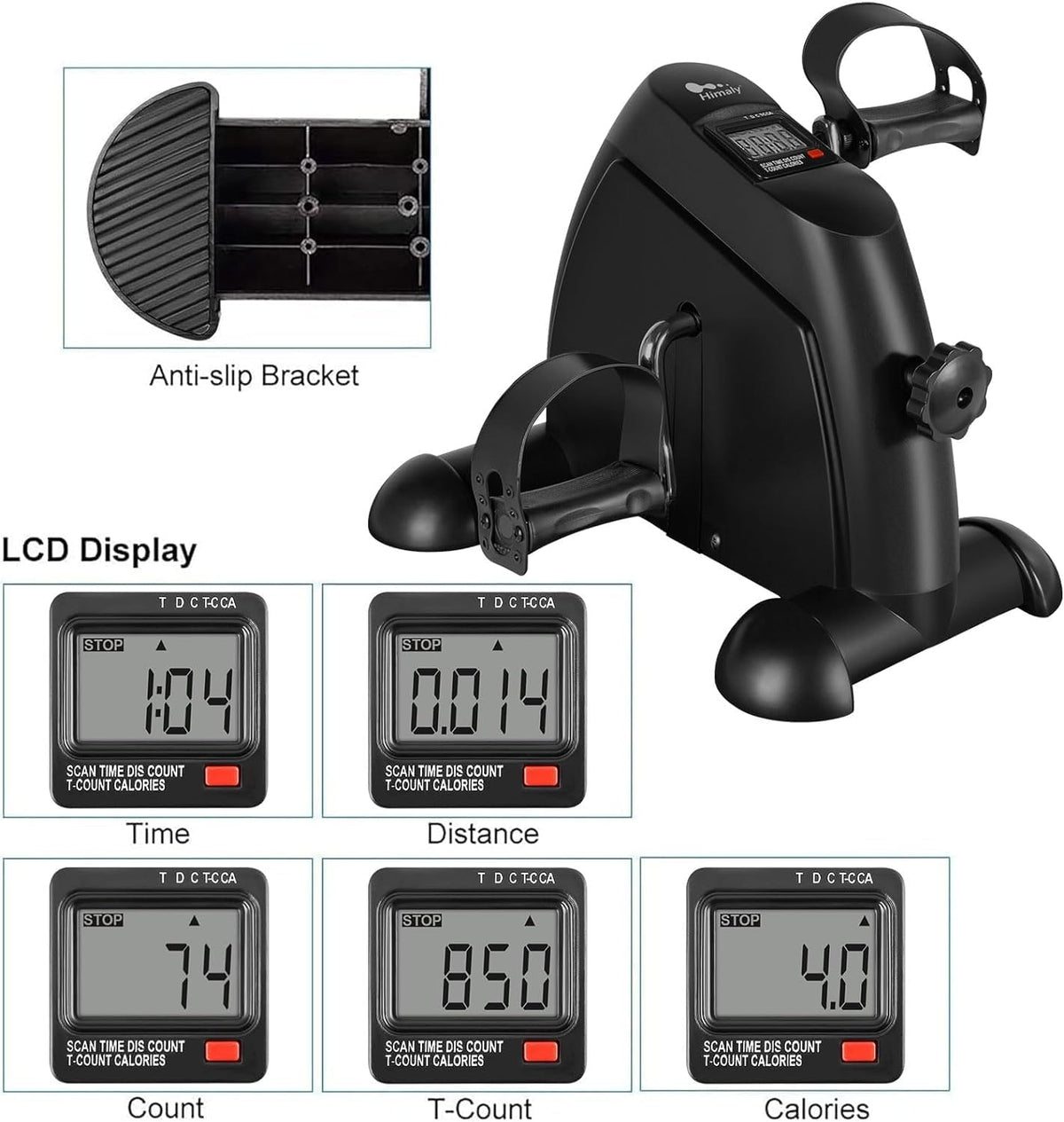 Under Desk Exercise Bike with LCD Screen V263