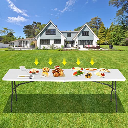 6 Ft Black Fold-in-Half Folding Table Y26980