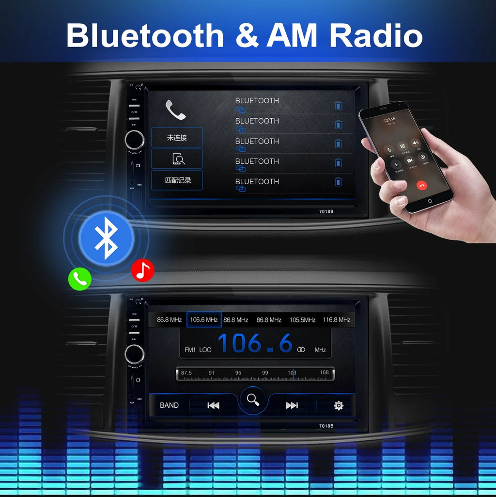 Double DIN Car Stereo with 4 LED Rearview Camera M5700