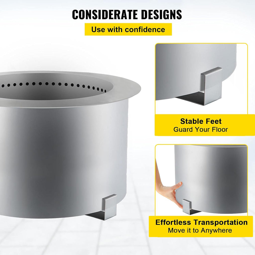 21.5 inch Stainless Steel Smokeless Fire Pit I2785