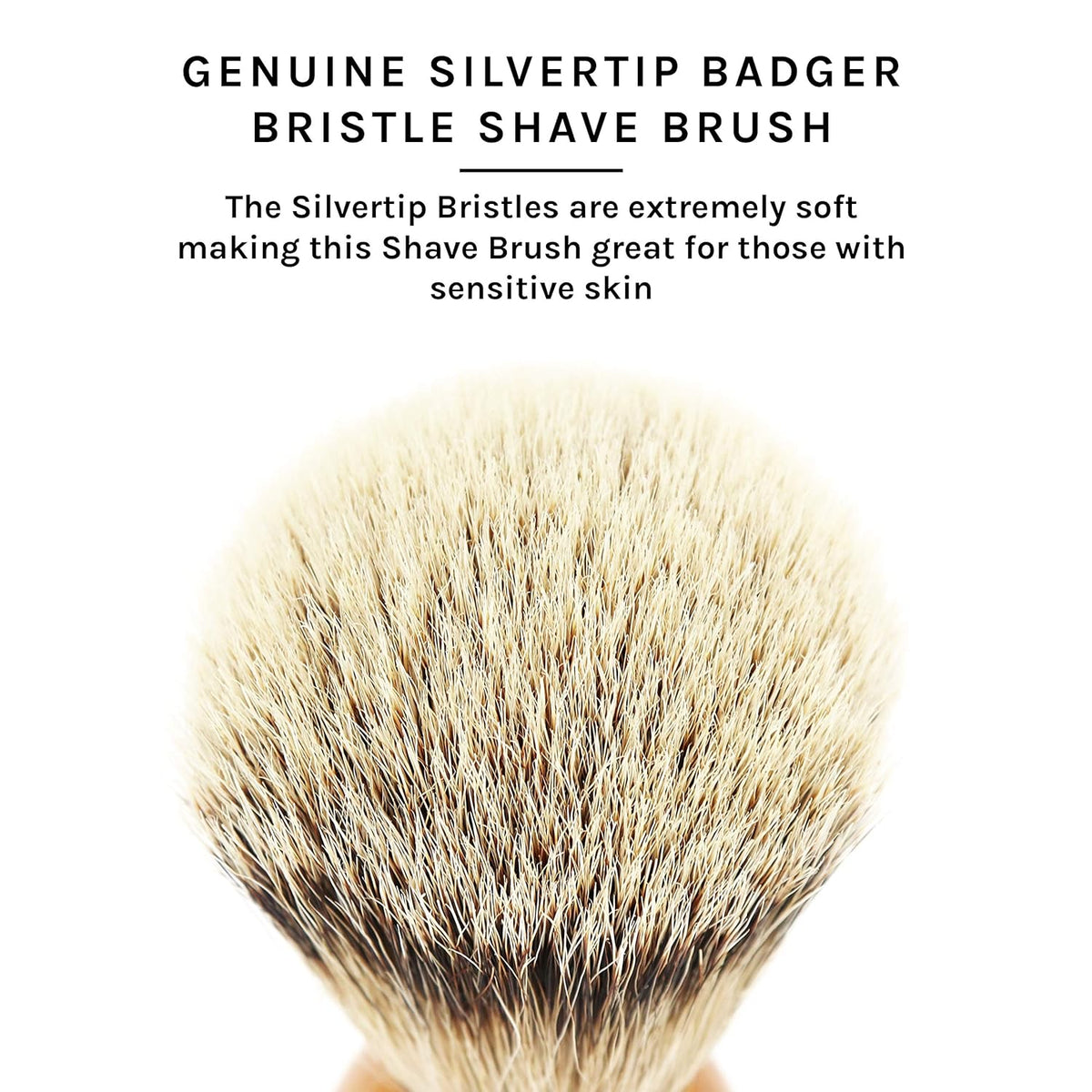 Olivewood Silvertip Badger Shaving Brush & Stand Pack of 2 X62706