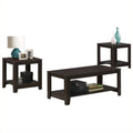 3 Piece Coffee Table Set in Cappuccino W27563