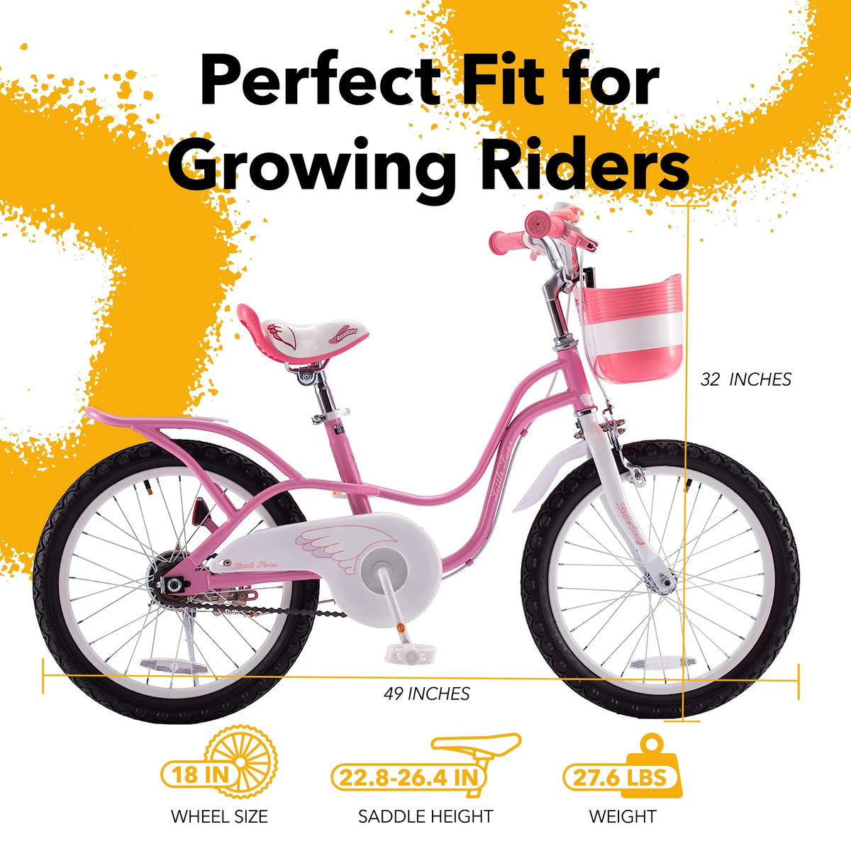12 Carbon Steel Kids Bike with Dual Hand Brakes, Pink K5171