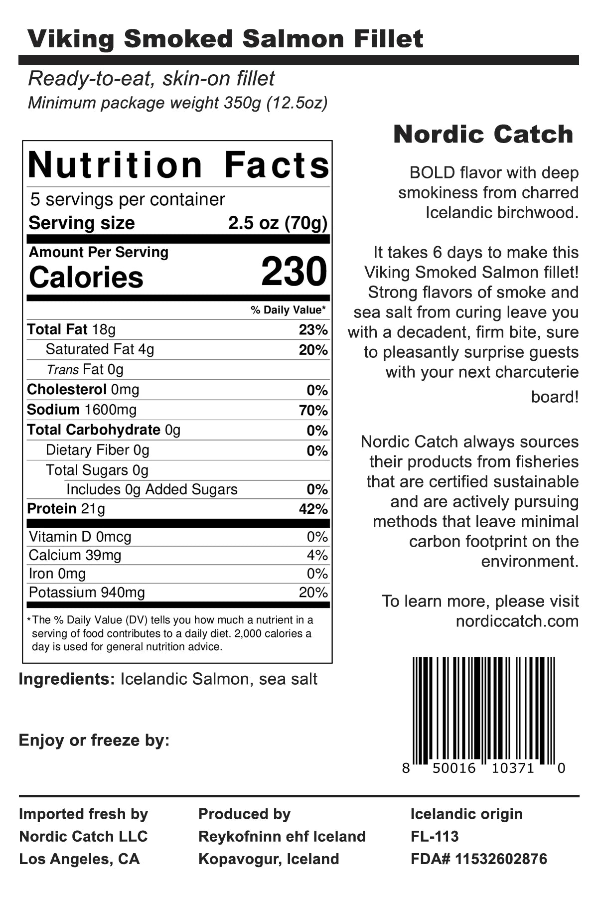 Smoked Salmon Fillet (2 servings) W6209