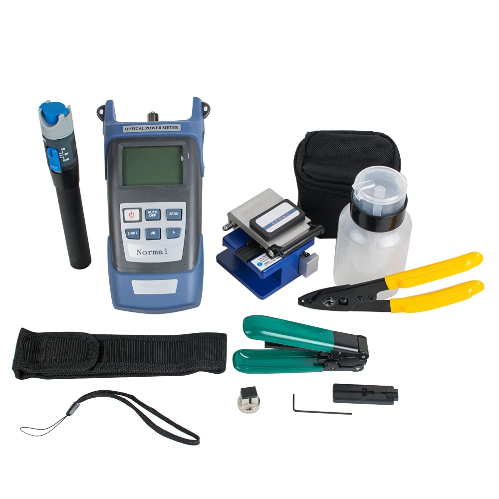 Fiber Optic FTTH Tool Kit with Fiber Cleaver & Optical Power Meter & Visual Fault Locator S5861