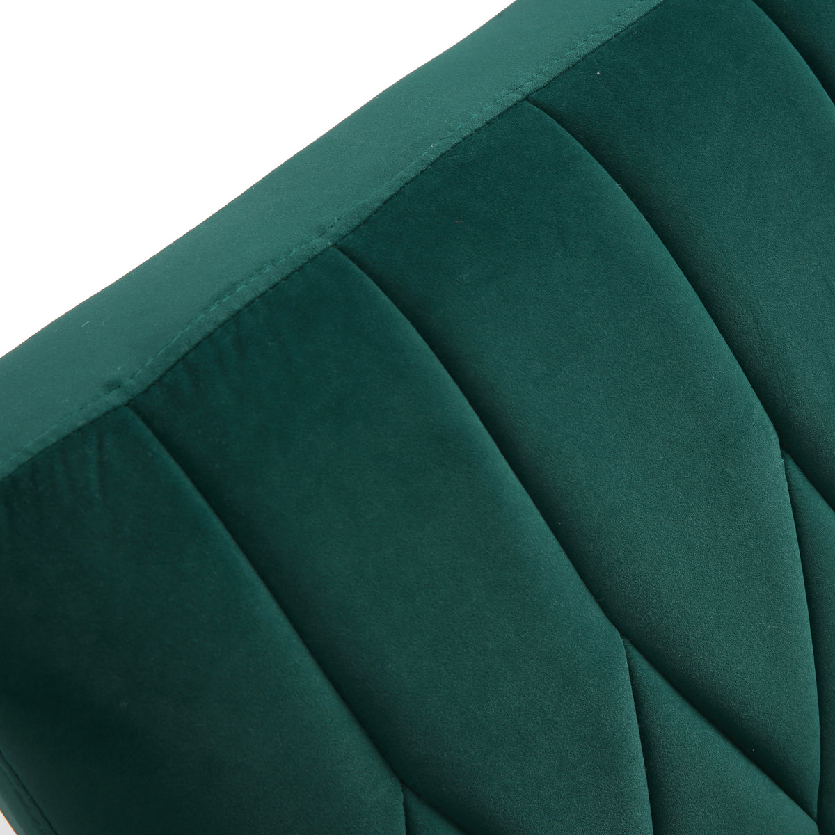 Velvet Accent Chair with Ottoman Set, Gold Legs, Upholstered Single Sofa J62366