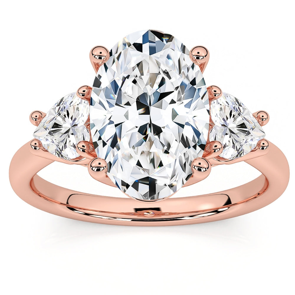 Lab Grown Diamond Engagement Ring 14k Gold H5480