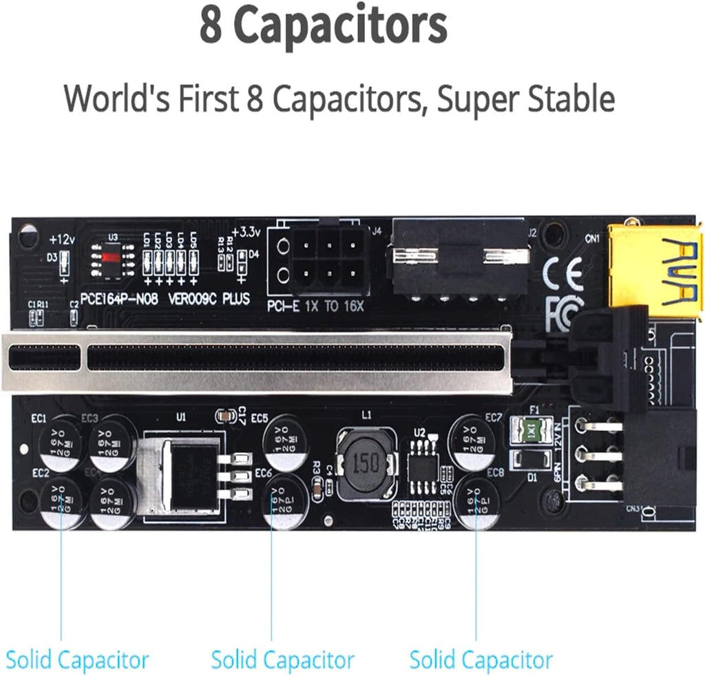 6PCS USB 3.0 PCI-E Riser Card B268
