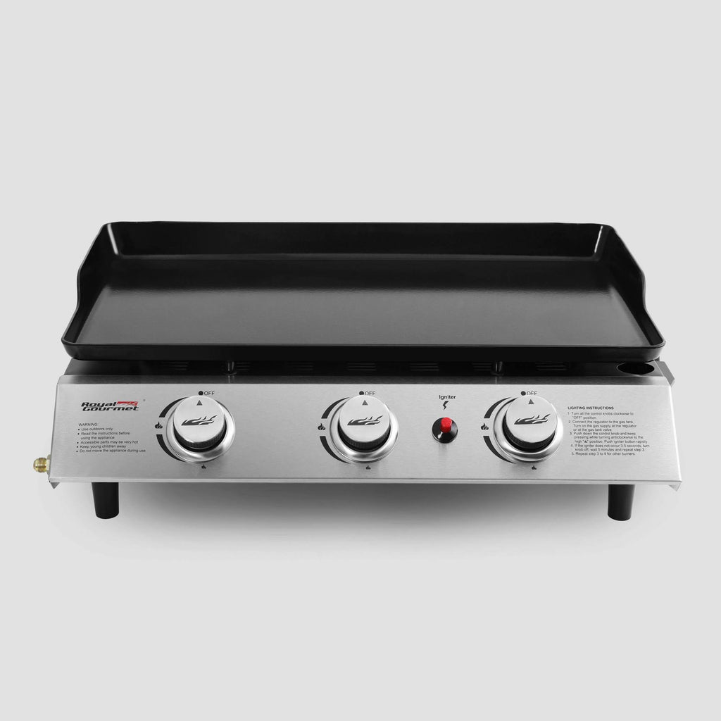Portable 3-Burner Propane Gas Grill Griddle D284795