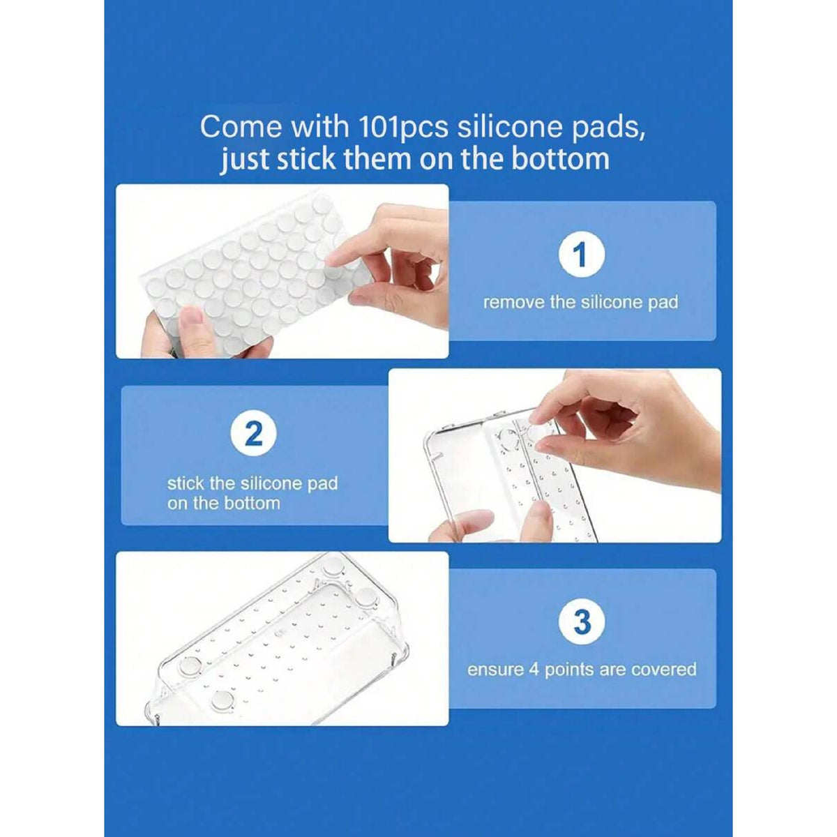 Clear Plastic Drawer Organizers Set, 4-Size Trays U5154