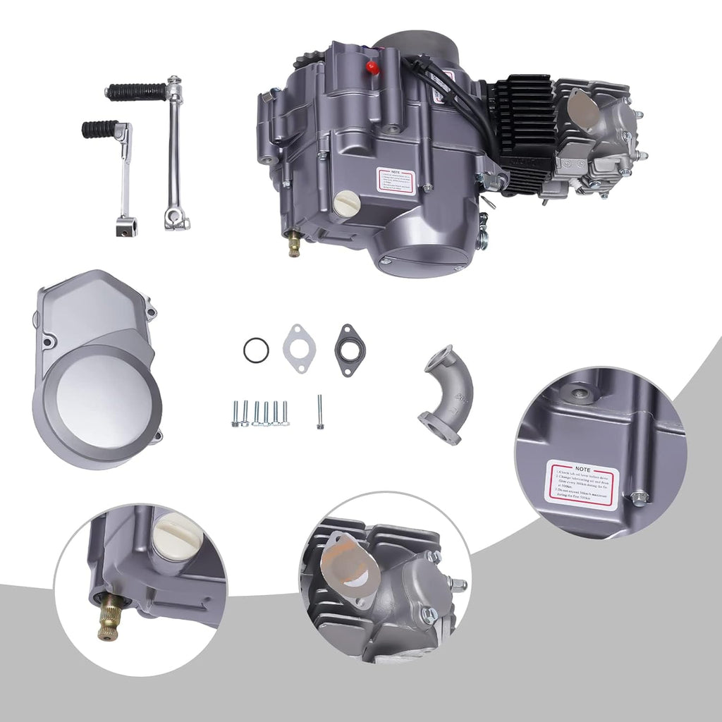 140CC 4 Stroke Engine Racing Motor Kit for Pit Dirt Bike CDI Kick Starter Manual Clutch Horizontal Single Cylinder 4 Speed D553