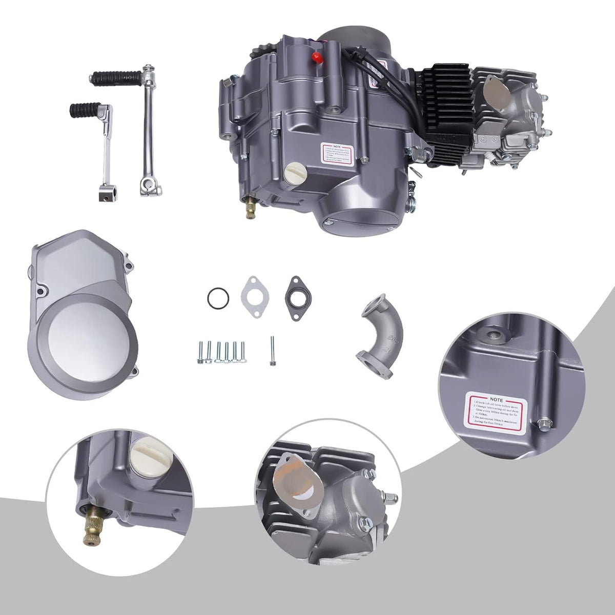 140CC 4 Stroke Engine Racing Motor Kit for Pit Dirt Bike CDI Kick Starter Manual Clutch Horizontal Single Cylinder 4 Speed D553