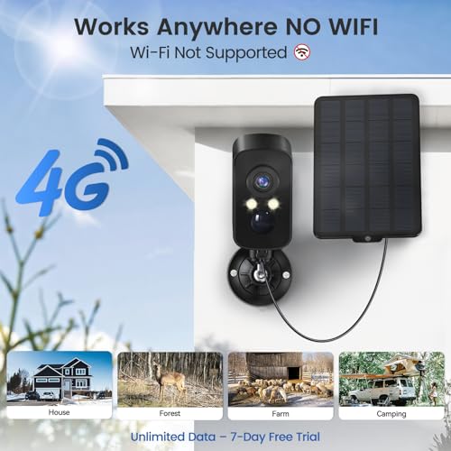 Wireless Outdoor Security Camera, 2K, Night Vision, IP65 Y87757