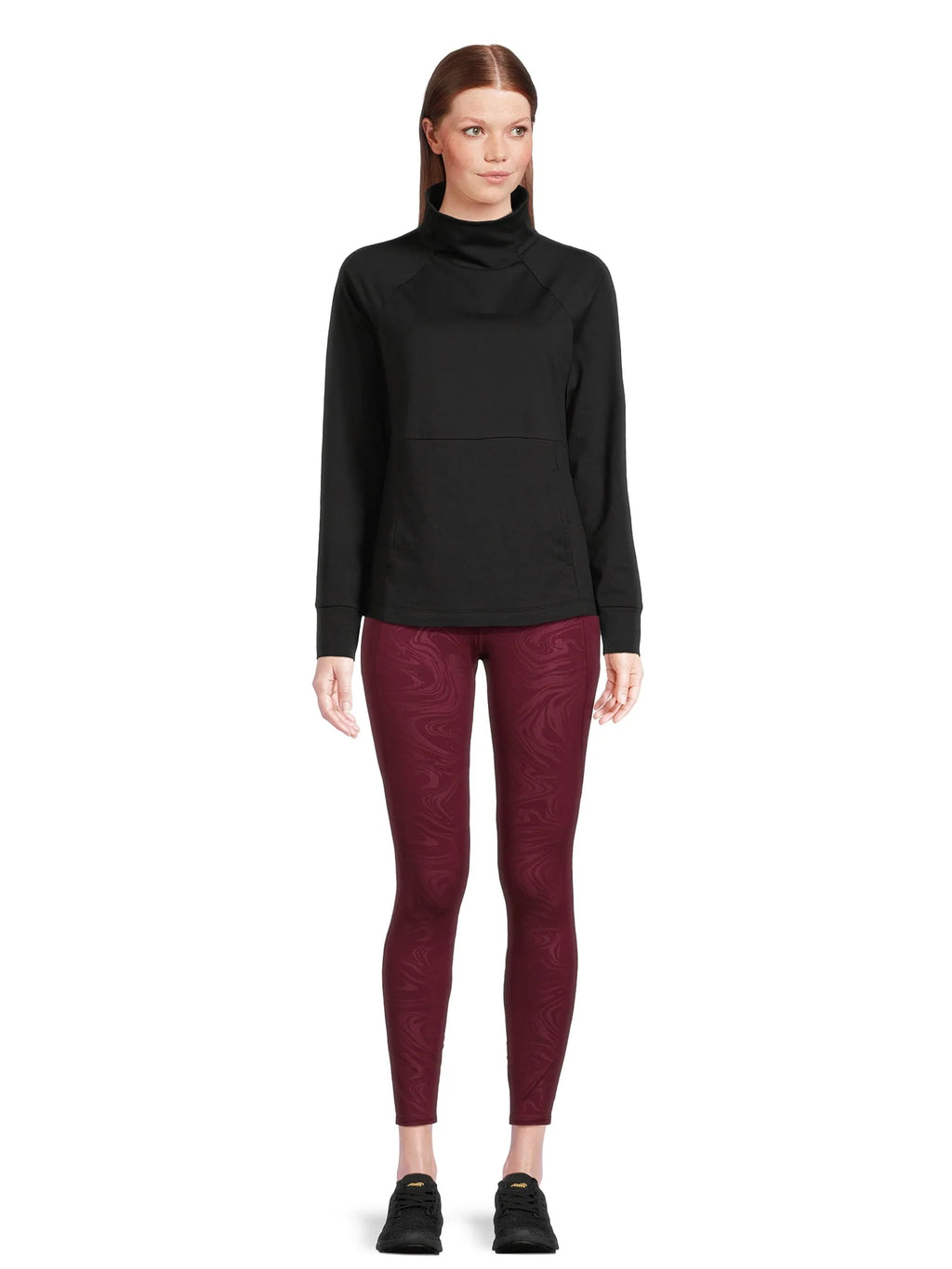 Mock Neck Long Sleeve Pullover Top H588