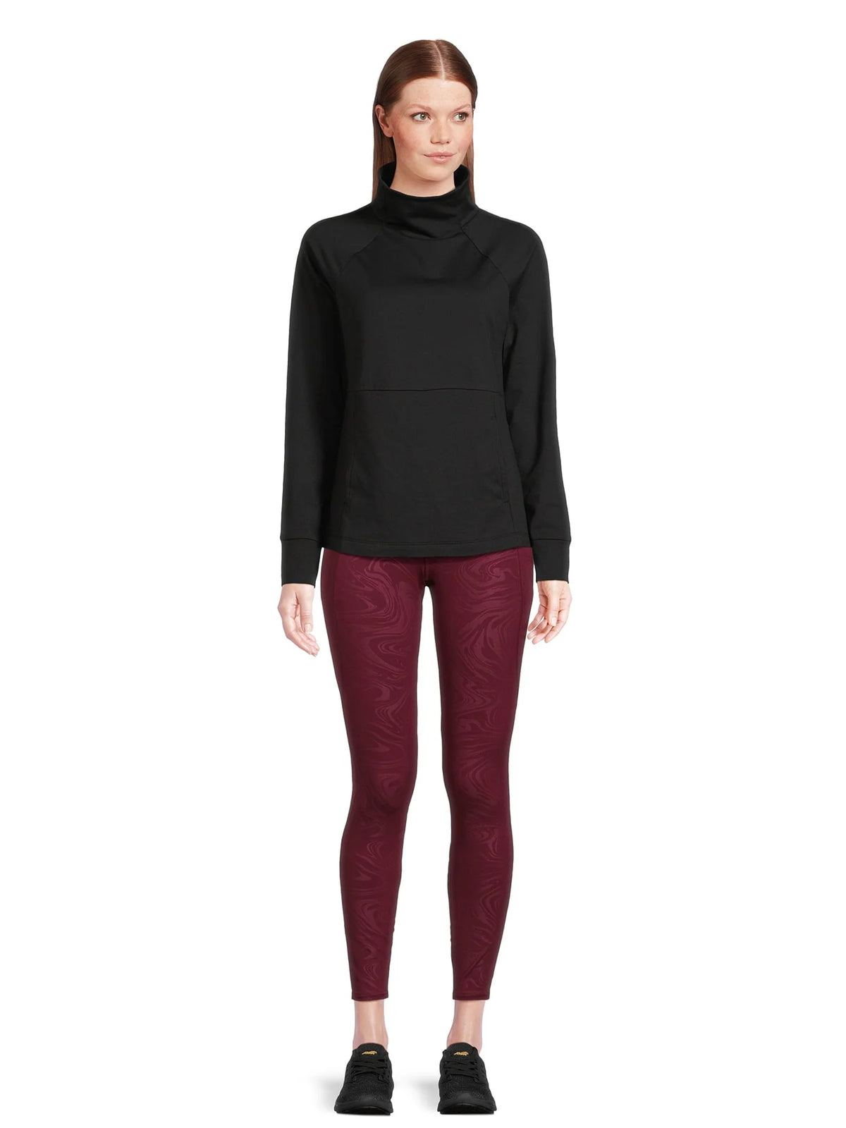 Mock Neck Long Sleeve Pullover Top H588