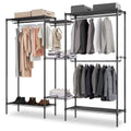 Heavy Duty Black Wire Garment Rack with Adjustable Shelves X734