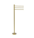 Satin Brass Towel Stand with 3 Pivoting 12-in Arms S81952