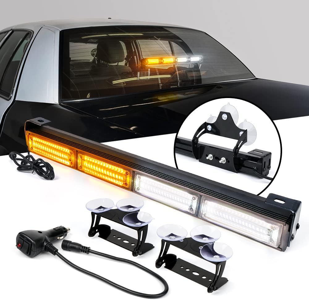 31" COB LED Emergency Traffic Advisor Strobe Light Bar, White/Red, Pack of 2 V30919