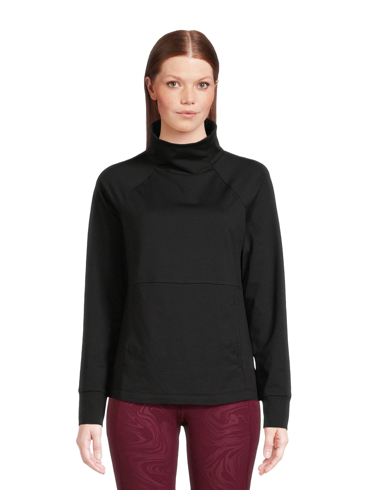 Mock Neck Long Sleeve Pullover Top H588