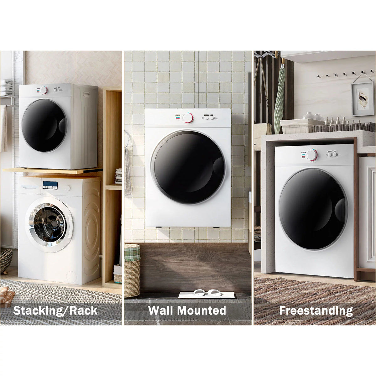 Portable Stainless Steel Laundry Dryer with 5 Modes E110