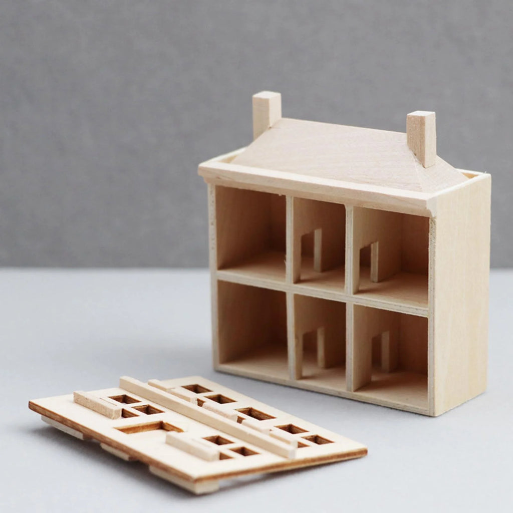 1/12 Dollhouse Villa House Handcraft Unpainted Miniature E104976