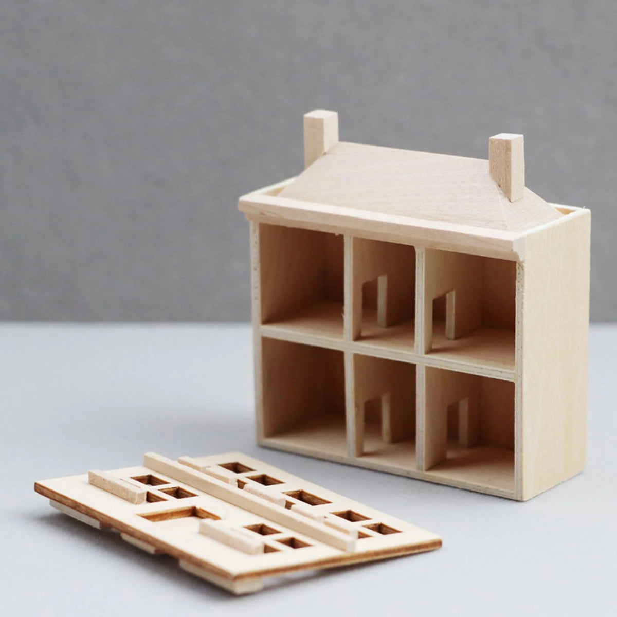1/12 Dollhouse Villa House Handcraft Unpainted Miniature E104976