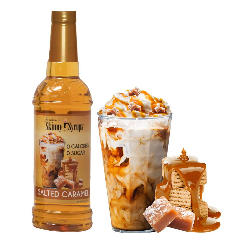 Sugar Free Coffee Syrups, Salted Caramel and Peanut Butter Cup Flavors, Zero Calorie, Gluten Free, 2 Pack Y860253