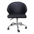 Black Faux Leather Swivel Office Chair W5626