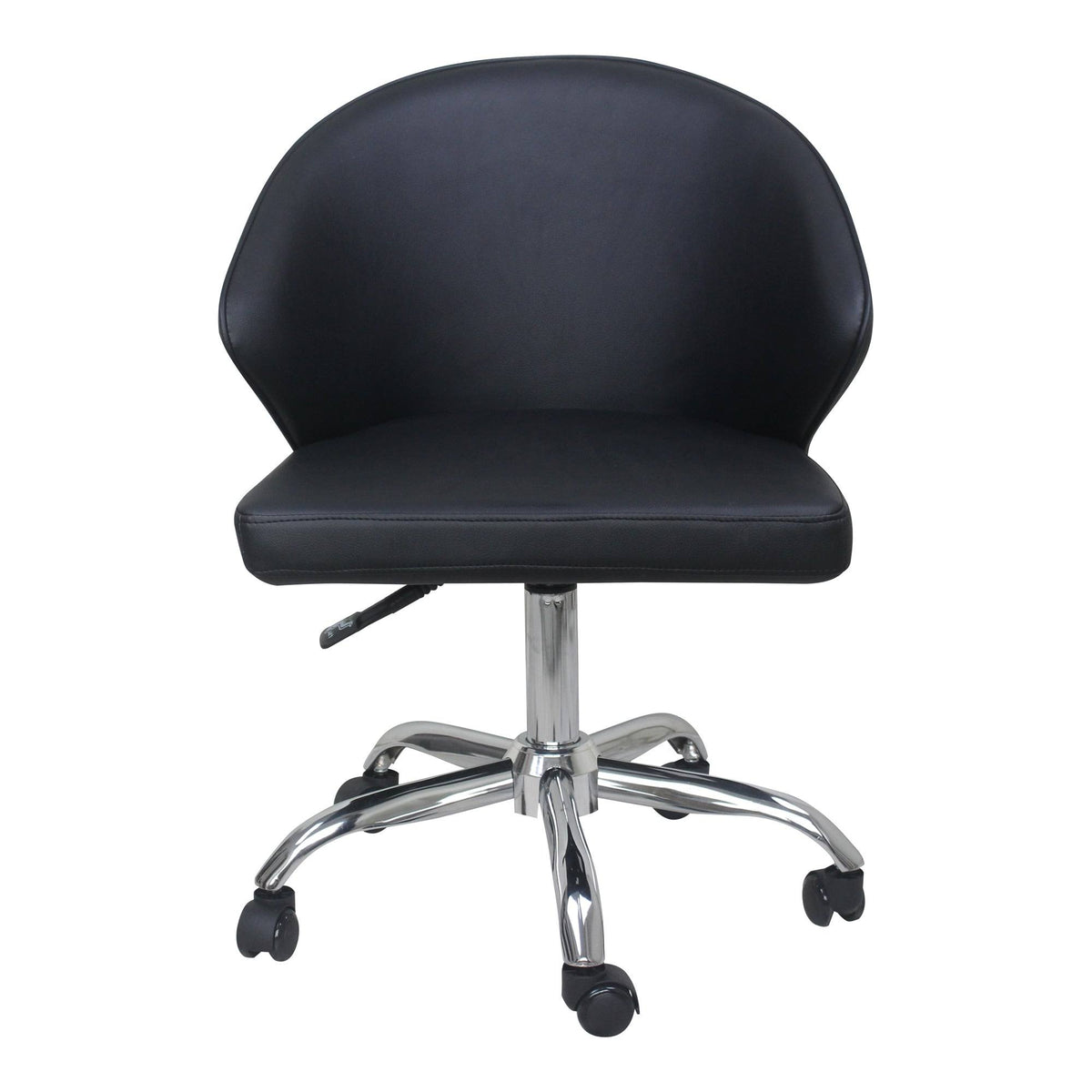 Black Faux Leather Swivel Office Chair W5626