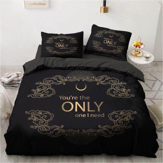 Black Bedding Set V4854