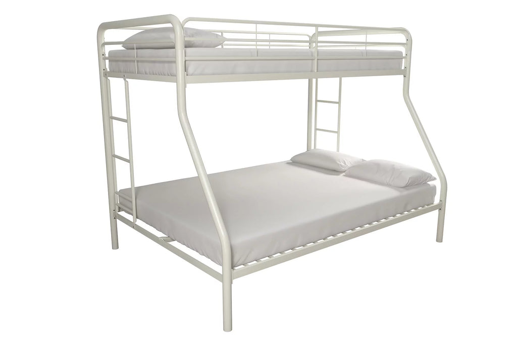Black Twin over Full Metal Bunk Bed with Ladders R9646