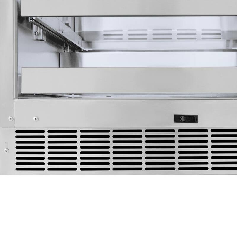24 in. Single Zone 151-Can Panel Ready Beverage Fridge with Glass Door N7052