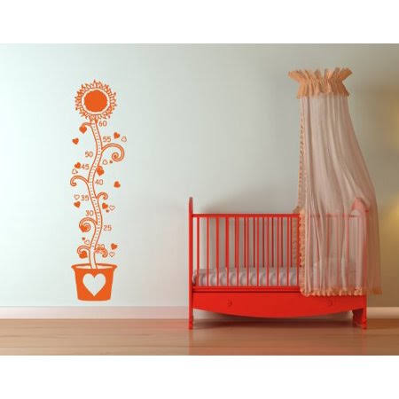 Sunflower Wall Decal Height Wall Ruler 18in x 71in R73609