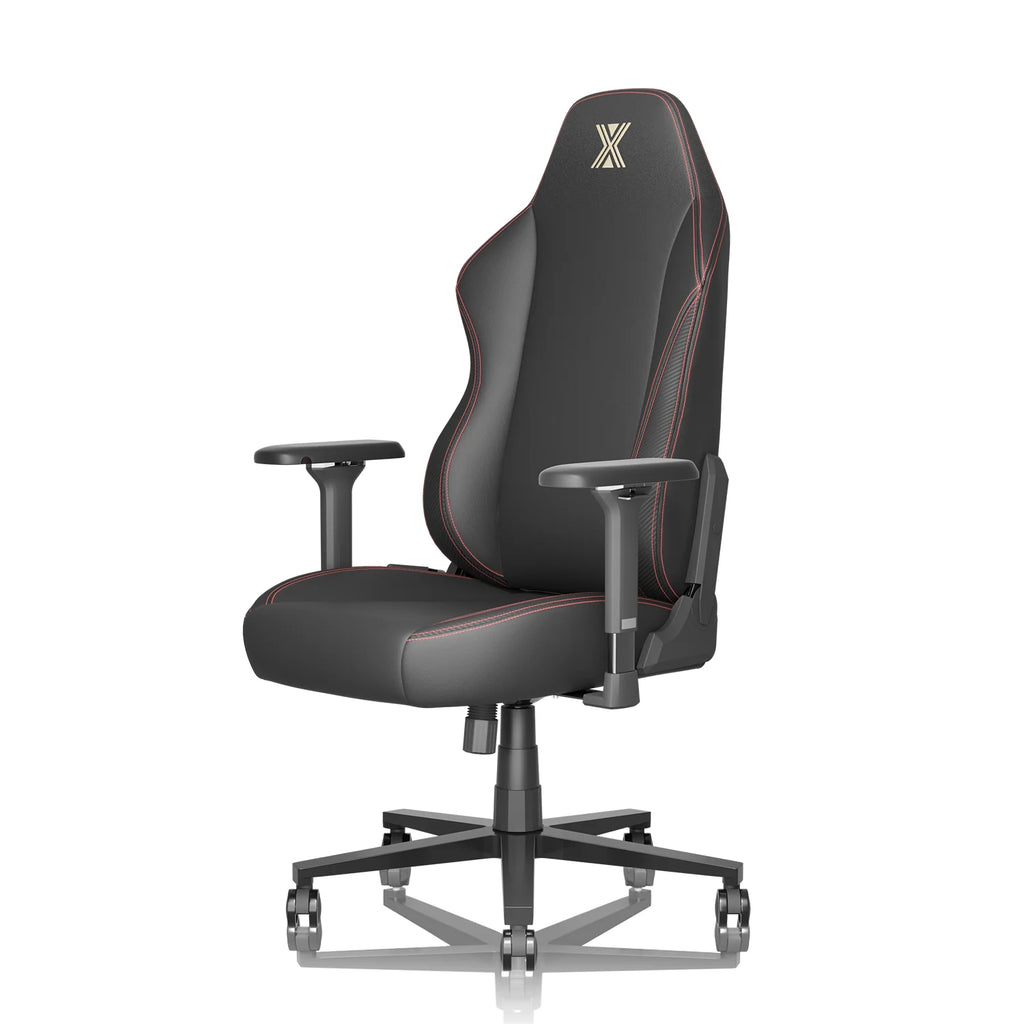 Black PU Leather Ergonomic Gaming Chair with Lumbar Support L6512