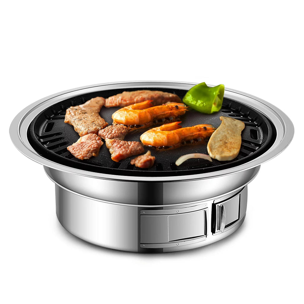 Charcoal Grill Non-stick Portable Stainless Steel BBQ Grill B714