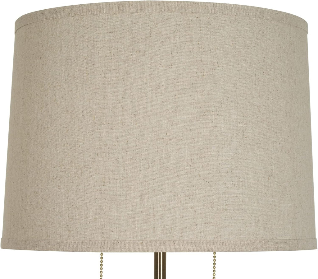 Black & Antique Brass 2-Light Table Lamp I735
