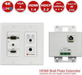 HDMI Extender Wall Plate HDMI VGA Switch 4K, 2 Port, Over Cat5e/6/7 Cable, Aux Input, Two-Way IR+RS232+HDCP2.2+EDID, 2 Gang, 4K60Hz,70M 1080P M38686