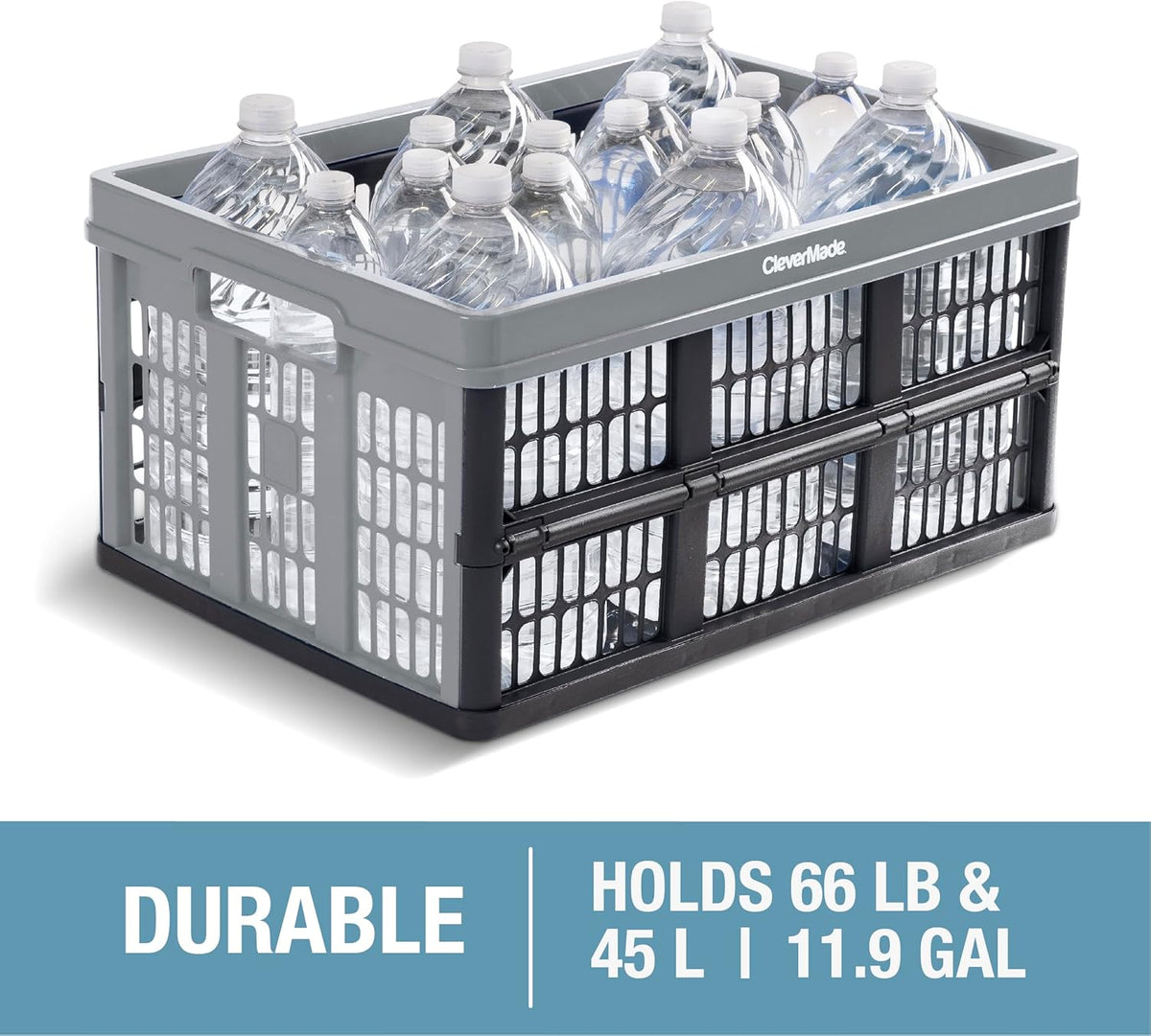 3PK 45L Collapsible Plastic Storage Bins J588189