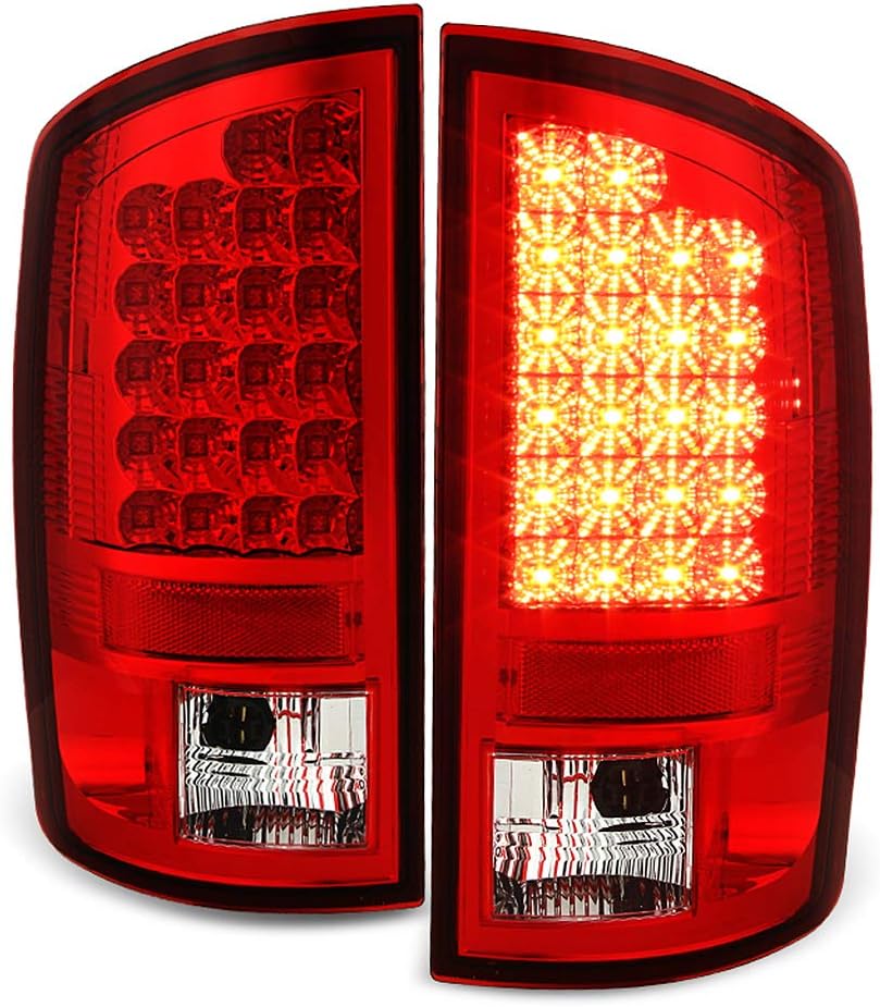 Chrome LED Tail Lights Brake Lamps Set Left+Right E93859