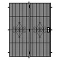 Black Steel Patio Security Door with Expanded Metal Screen X307